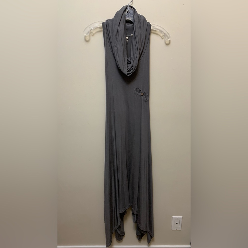 COVET Elegant Gray Modal Sleeveless Dress